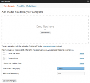 New Media Uploader
